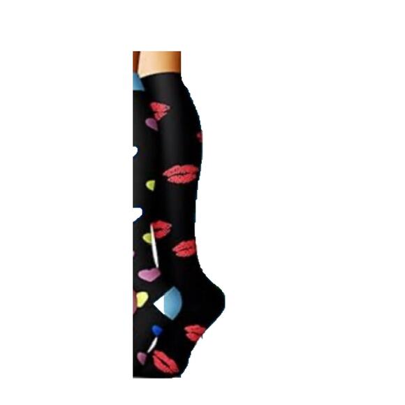 New Red Lips Compression Socks - Picture 2 of 2